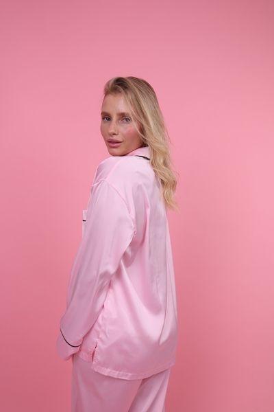 Жіноча піжама шовк з кантами і штани+сорочка VL 0235 Барбі M/L 0235blXL2XL фото від Валентина Лінджері