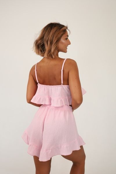 Жіночий комплект шорти+топ з мусліна VL 075 Барбі M/L 075beXL2XL фото от Валентина Линджери