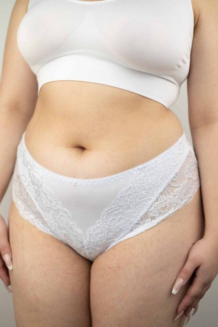 Женские трусики слипы хлопковые с кружевом 224 224bi5XL фото VL 1