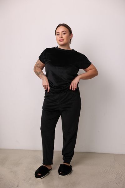Женский велюровый костюм + брюки + шорты VL 048 048blM фото от Валентина Линджери