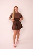 Женская пижама велюровая шорты-юбка + футболка VL 059 059korXSS фото Valentine Lingerie