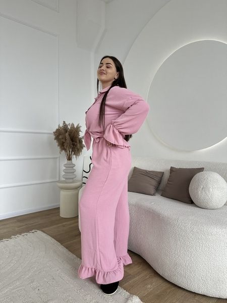 Жіночий костюм сорочка+штани жатка VL 0142 Пудровий 0142puXL2XL фото від Валентина Лінджері